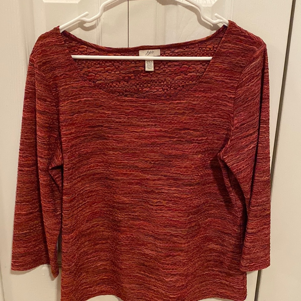 J. Jill Textured Red/multi size M